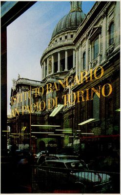 Istituto Bancario San Paolo, London branch on 15 Carter Lane - Wren House, 1988 (photographer unknown)