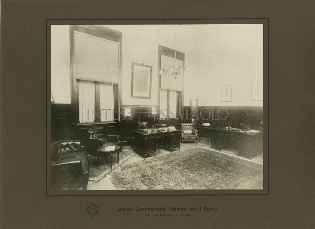 Banca Commerciale Italiana per l'Egitto (Comitegit), Cairo headquarter on 23-25 Sharia el Manakh, 1924-1928 (photographer unknown)