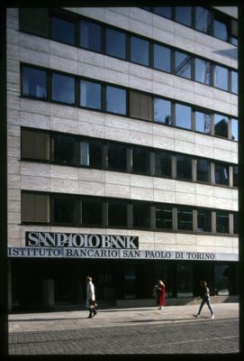 Istituto Bancario San Paolo, Frankfurt branch on 26 Schillerstrasse, 1987 (photographer unknown)