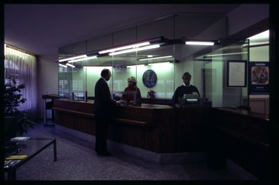 Istituto Bancario San Paolo, Munich branch on 11 Promenadeplatz, 1987 (photographer unknown)
