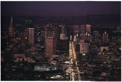 San Francisco: Downtown from Twin Peaks, photograph from the house organ "Ca' de Sass", 1996, n. 134, pp. 6-7 (photographer unknown)