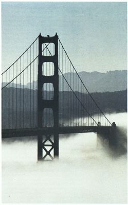 San Francisco: Golden Gate Bridge, photograph from the house organ "Ca' de Sass", 1996, n. 134, p. 7 (photographer unknown)