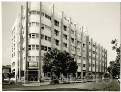Union Sénegalaise de Banque, Dakar headquarter on 17 Boulevard Pinet-Laprade, ca. 1967 (photograph by Photo Artis Dakar)