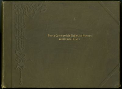 Banca Commerciale Italiana e Romena (Romcomit), Braila branch on 17 Strada Vapoarelor,  album's cover page, ca. 1921
