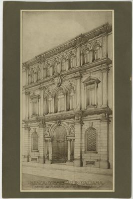 Banca Commerciale Italiana France (ComitFrance), Marseilles branch on 75 Rue Saint-Ferréol, 1919-1921 (photograph by Detaille)