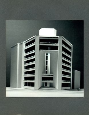 Istituto Mobiliare Italiano, Whashington representative office's architectural model on Dupont Circle (Euram Building), [1969] (photographer unknown)