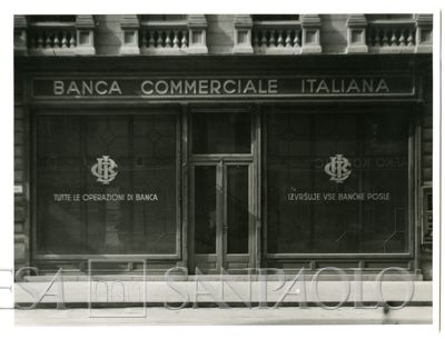 Banca Commerciale Italiana, Ljubljana branch on [3 Aleksandrowa], 1943-1944 (photographer unknown)