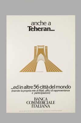 Banca Commerciale Italiana: advertisement showcasing the bank's international network, 1975