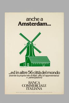 Banca Commerciale Italiana, publicizing the bank's presence in Amsterdam in a 1991 ad campaign