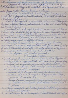 Banco di Napoli, excerpt from Minutes of Board of Directors, 23 May 1956, pp. 242-243
