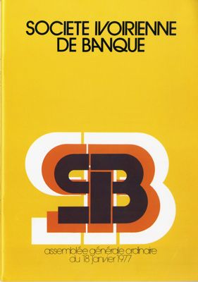 Société Ivoirienne de Banque, cover page of the brochure on the ordinary shareholders' meeting of 18 January 1977