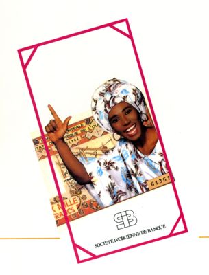 Société Ivoirienne de Banque, bank's advertising, 1985